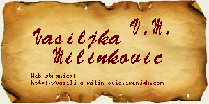 Vasiljka Milinković vizit kartica